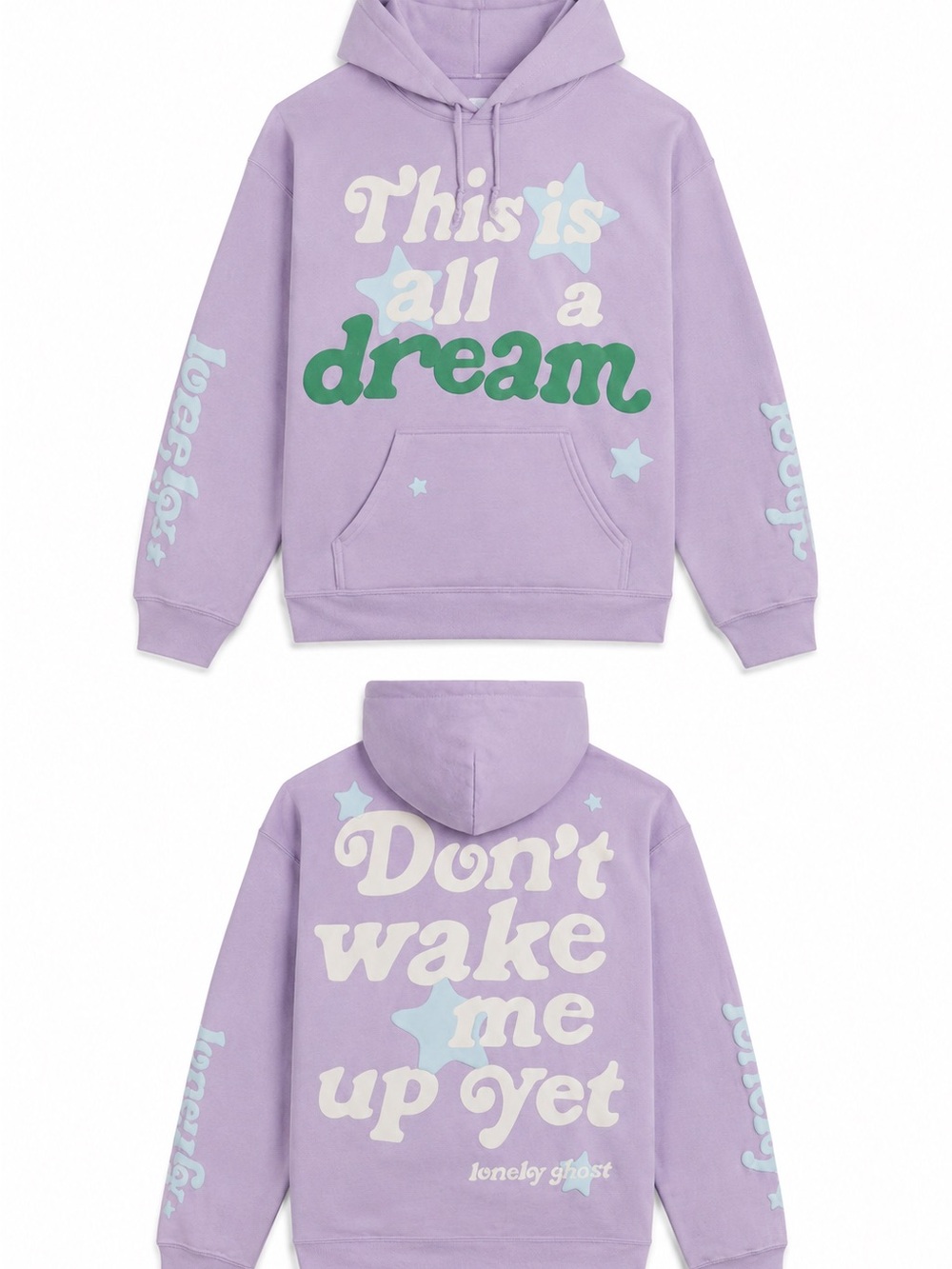 LONELY GHOST Lilac 'This Is All a Dream' Graphic Hoodie